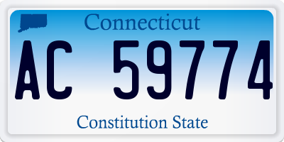 CT license plate AC59774