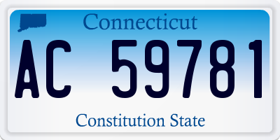 CT license plate AC59781