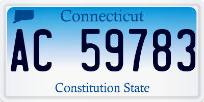 CT license plate AC59783