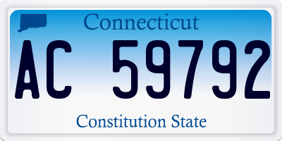CT license plate AC59792