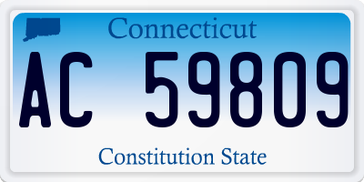 CT license plate AC59809