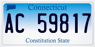 CT license plate AC59817