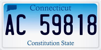 CT license plate AC59818