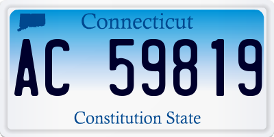 CT license plate AC59819