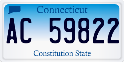 CT license plate AC59822
