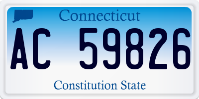CT license plate AC59826