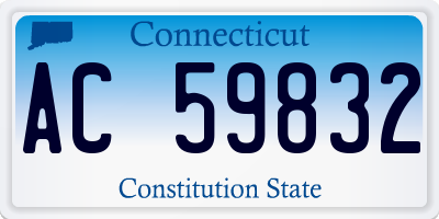 CT license plate AC59832