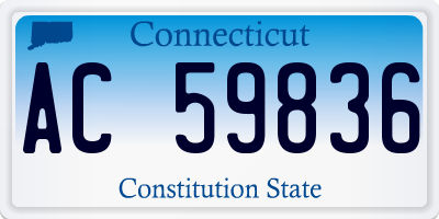 CT license plate AC59836