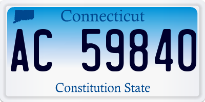 CT license plate AC59840