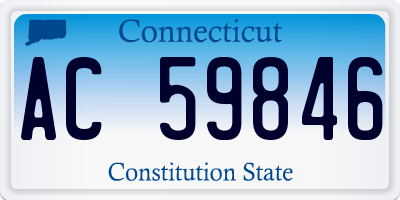 CT license plate AC59846