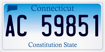 CT license plate AC59851