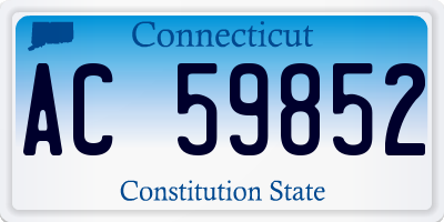 CT license plate AC59852