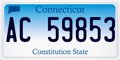 CT license plate AC59853