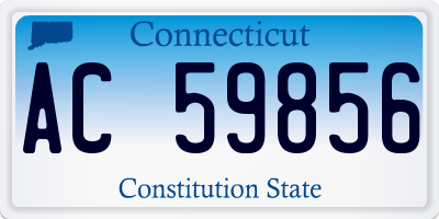 CT license plate AC59856