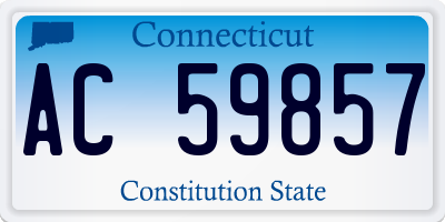 CT license plate AC59857