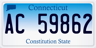 CT license plate AC59862