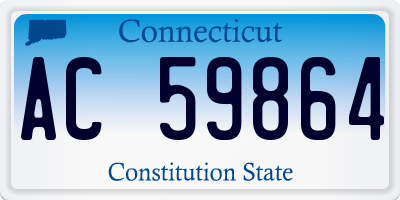 CT license plate AC59864