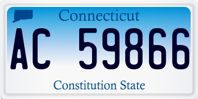 CT license plate AC59866