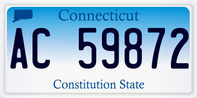 CT license plate AC59872
