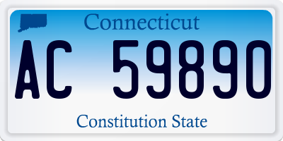 CT license plate AC59890