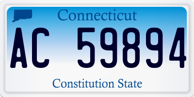 CT license plate AC59894