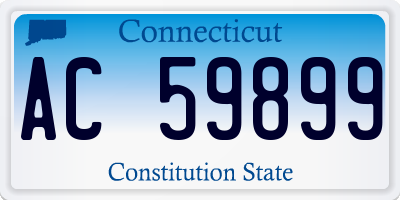 CT license plate AC59899