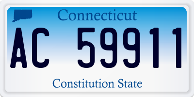CT license plate AC59911