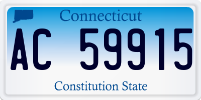CT license plate AC59915