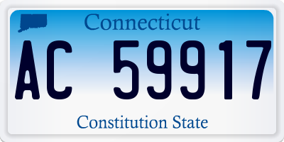 CT license plate AC59917