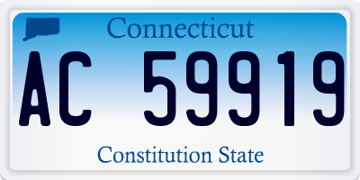 CT license plate AC59919