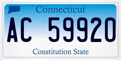 CT license plate AC59920