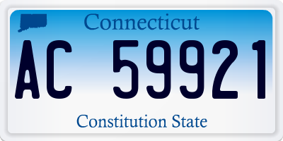 CT license plate AC59921