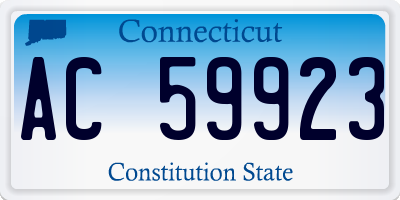 CT license plate AC59923