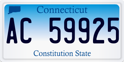 CT license plate AC59925