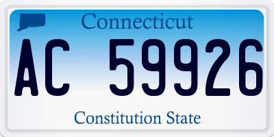 CT license plate AC59926
