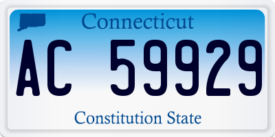 CT license plate AC59929