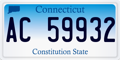 CT license plate AC59932