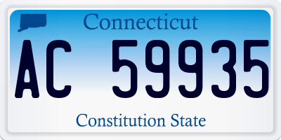 CT license plate AC59935