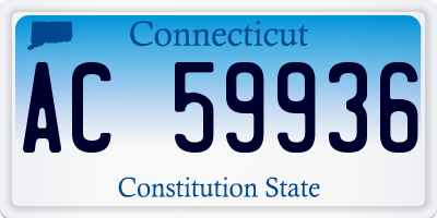 CT license plate AC59936