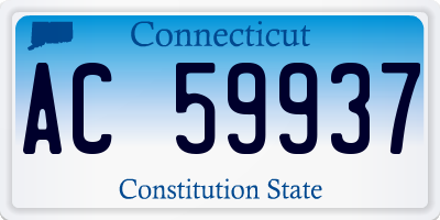 CT license plate AC59937