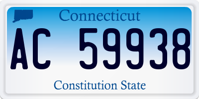 CT license plate AC59938