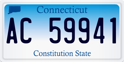 CT license plate AC59941