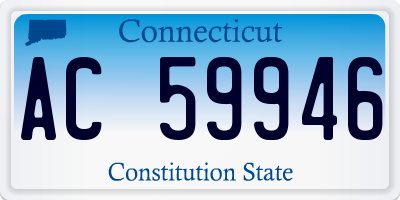 CT license plate AC59946