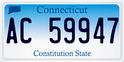 CT license plate AC59947