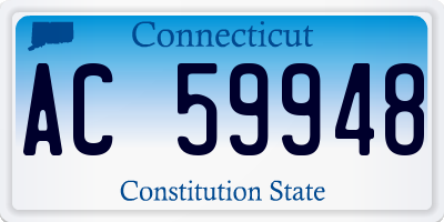 CT license plate AC59948