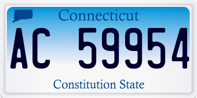 CT license plate AC59954