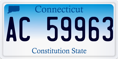 CT license plate AC59963