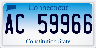 CT license plate AC59966