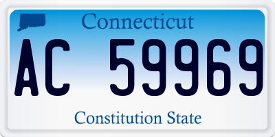 CT license plate AC59969