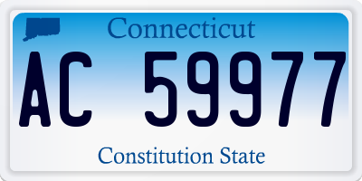 CT license plate AC59977